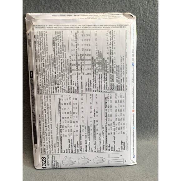 Simplicity Misses Shirt Pant Sewing Pattern sz 14-22 1323 - uncut - Picture 3 of 3